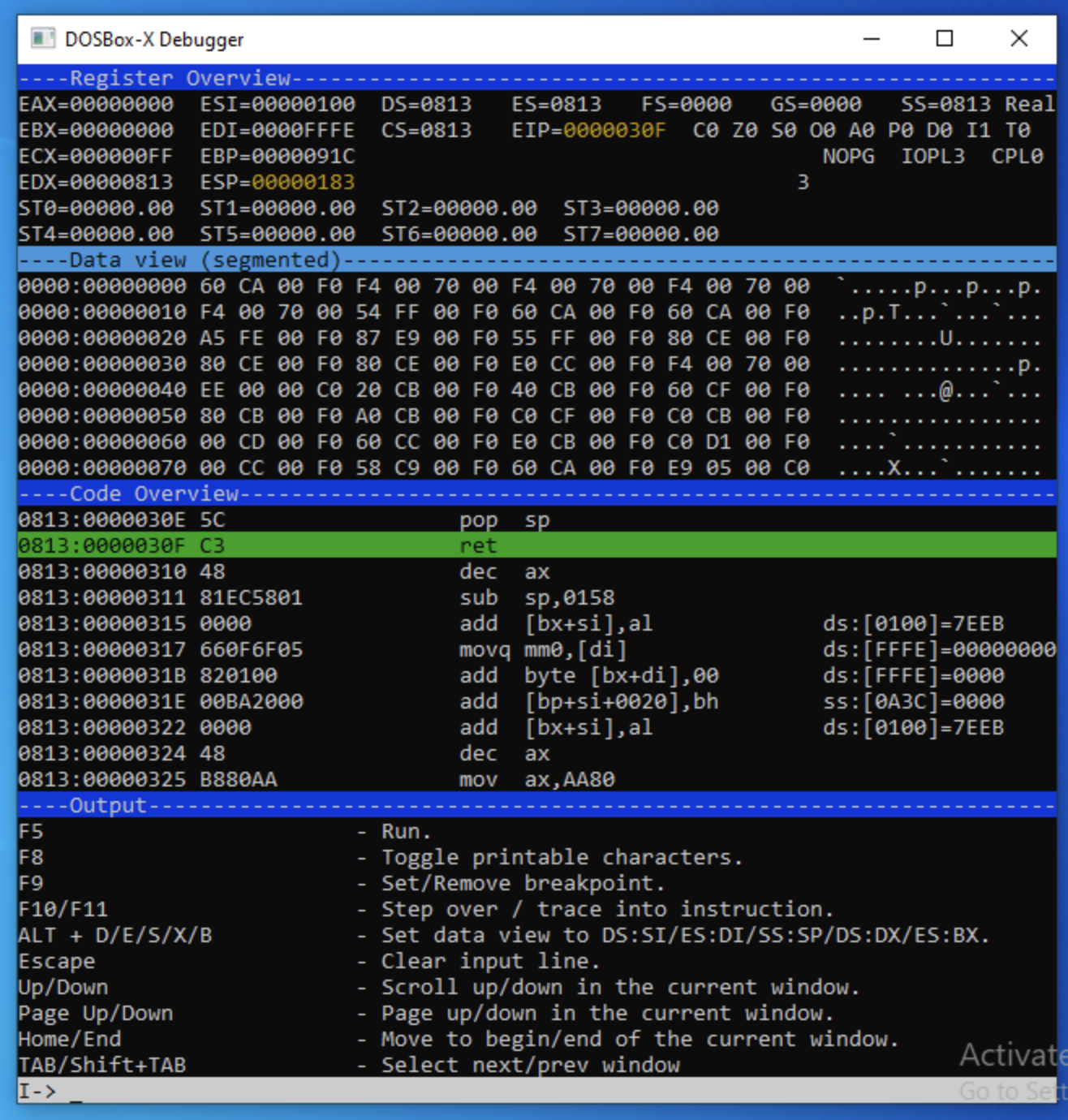 dosbox x debug